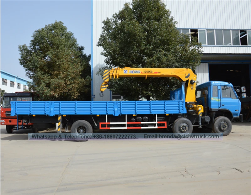 China Dongfeng 6x2 8-10 tons Truck-mounted crane, Straight Boom Crane Truck Manufacturer