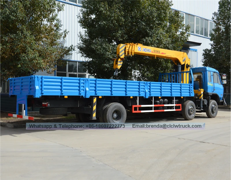China Dongfeng 6x2 8-10 tons Truck-mounted crane, Straight Boom Crane Truck Manufacturer