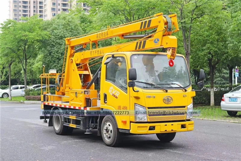 Ang tagagawa ng Tsina na Faw Aerial Platform Truck, 13 metro ang mataas na trak na nagtatrabaho