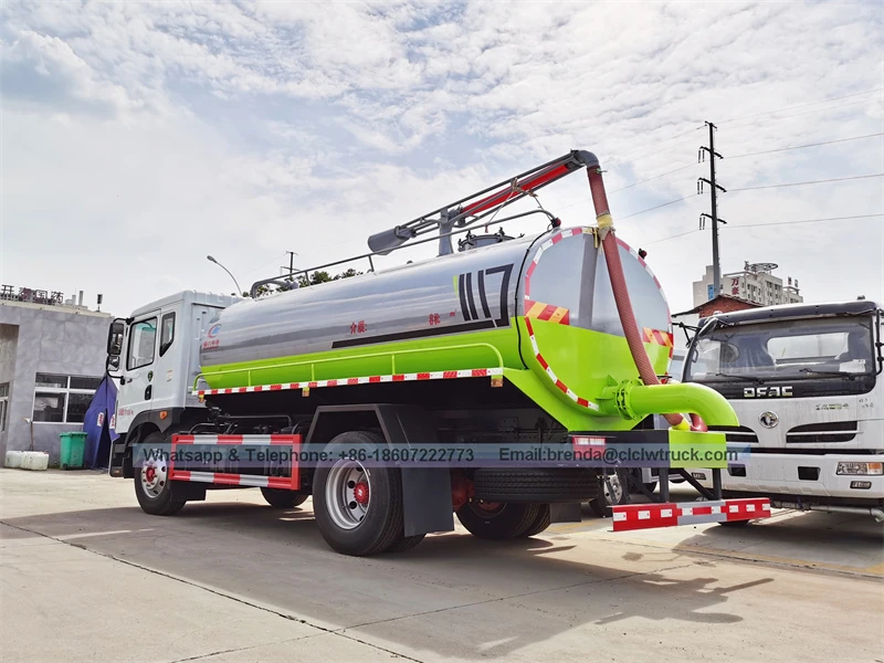 Chinese Dongfeng Kingrun 10200 Liters 2640 Gallon Fecal Higop Truck