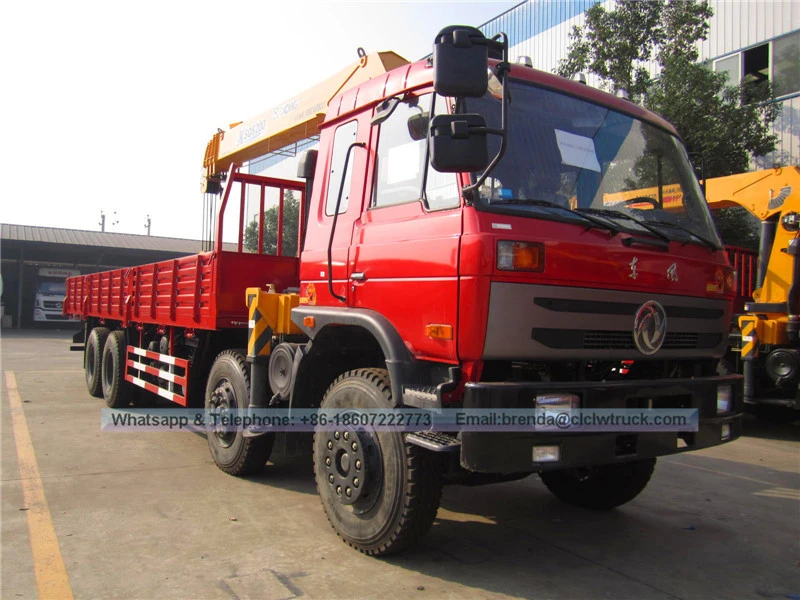 Chinese Dongfeng Manufacturer 8x4 12-14 tons Truck Cargo Crane