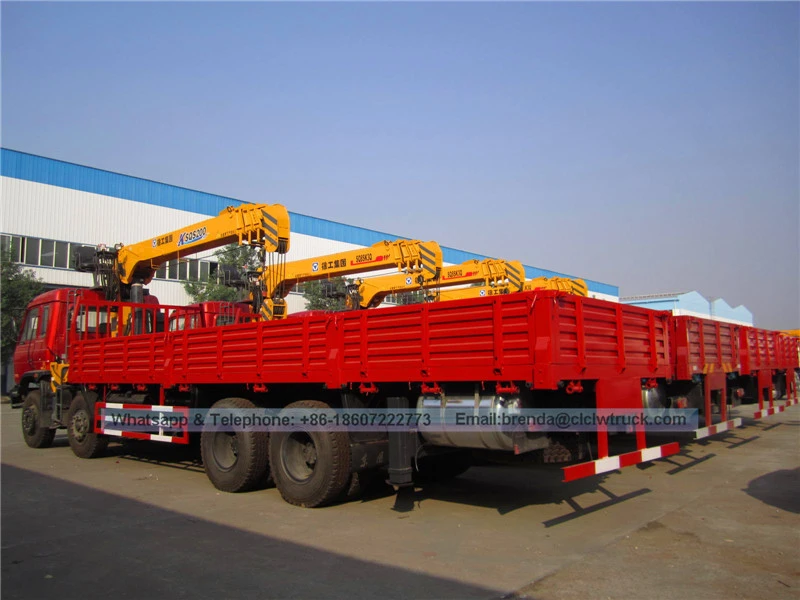 Chinese Dongfeng Manufacturer 8x4 12-14 tons Truck Cargo Crane