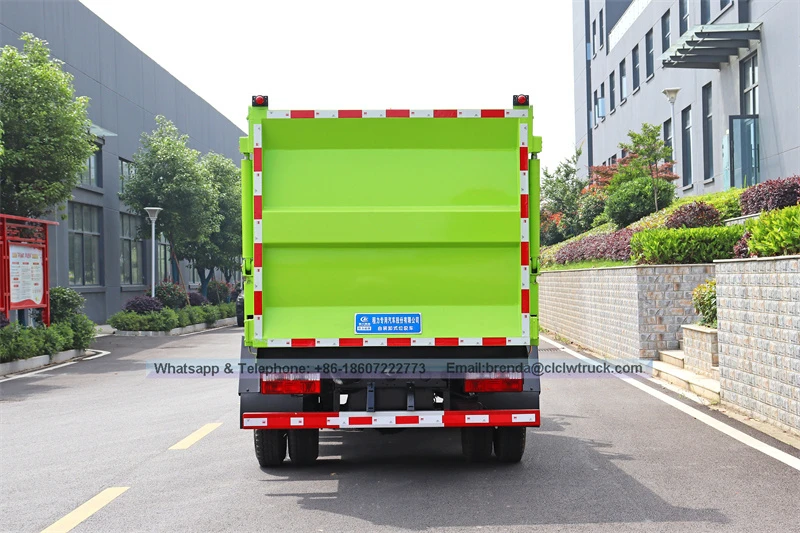 Camión de la basura DFAC 4X2 5 CBM hidráulica levantador