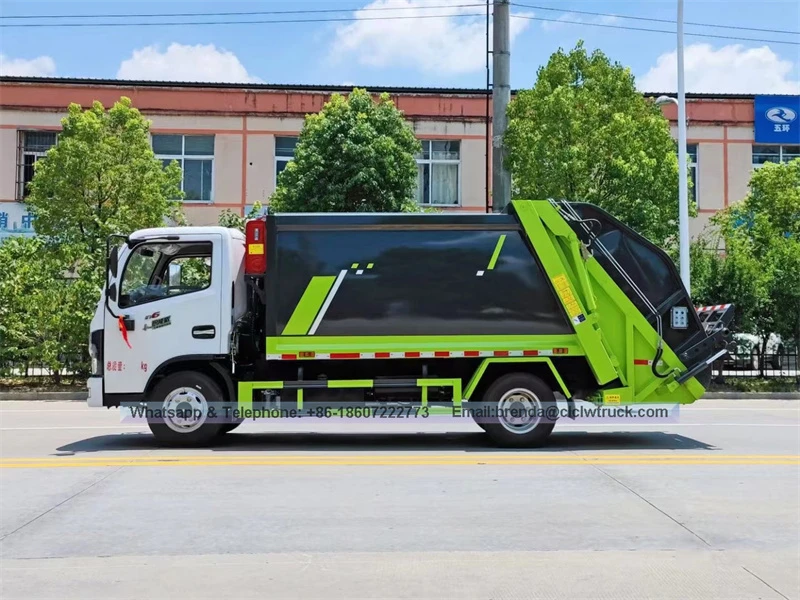 Dongfeng mini rear loader basura trak tumanggi compactor basura pagtatapon trak hydraulic basura compactor truck-dfac duolika 5cmb compressed basura trak