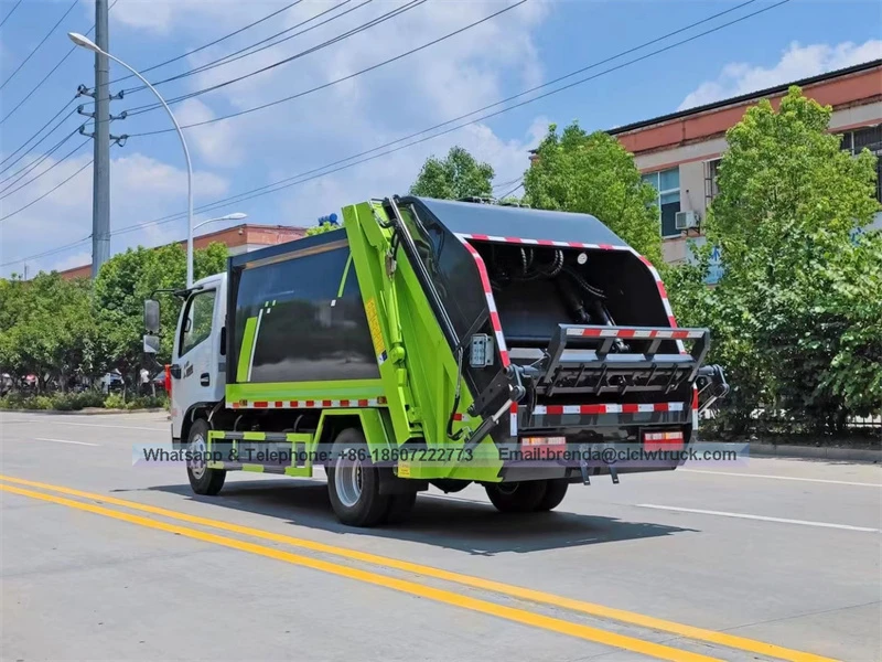 Dongfeng mini rear loader basura trak tumanggi compactor basura pagtatapon trak hydraulic basura compactor truck-dfac duolika 5cmb compressed basura trak