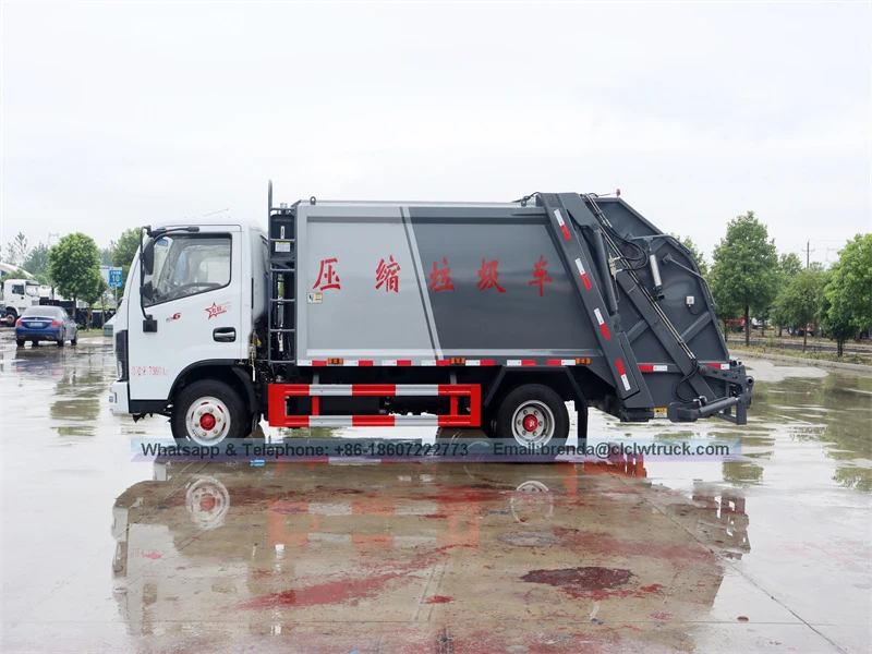 Caminhão de lixo de compressão DFAC, caminhão de lixo DFAC, 4*2 caminhão de lixo