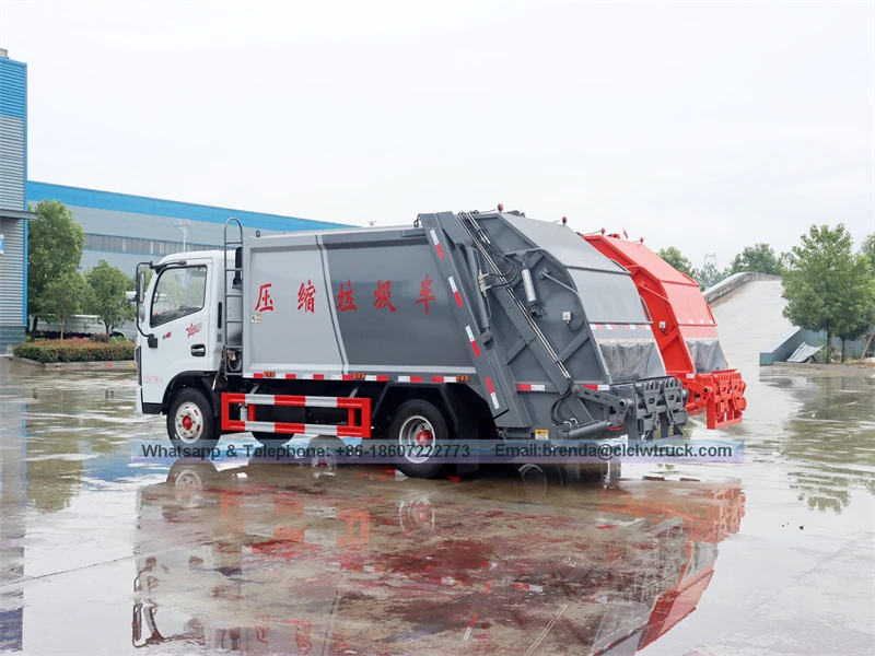 Caminhão de lixo de compressão DFAC, caminhão de lixo DFAC, 4*2 caminhão de lixo