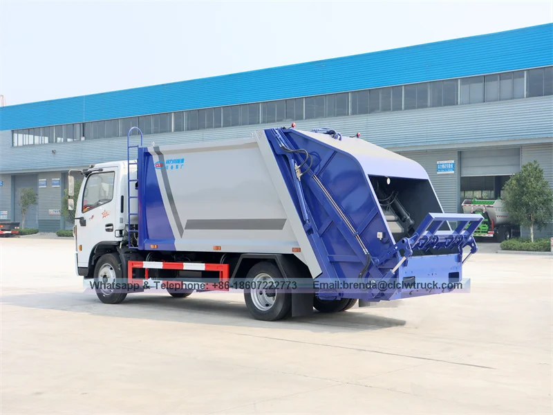 Dongfeng 5-7M3 การบีบอัดรถบรรทุกขยะ (ระบบควบคุมอัตโนมัติและด้วยตนเอง)