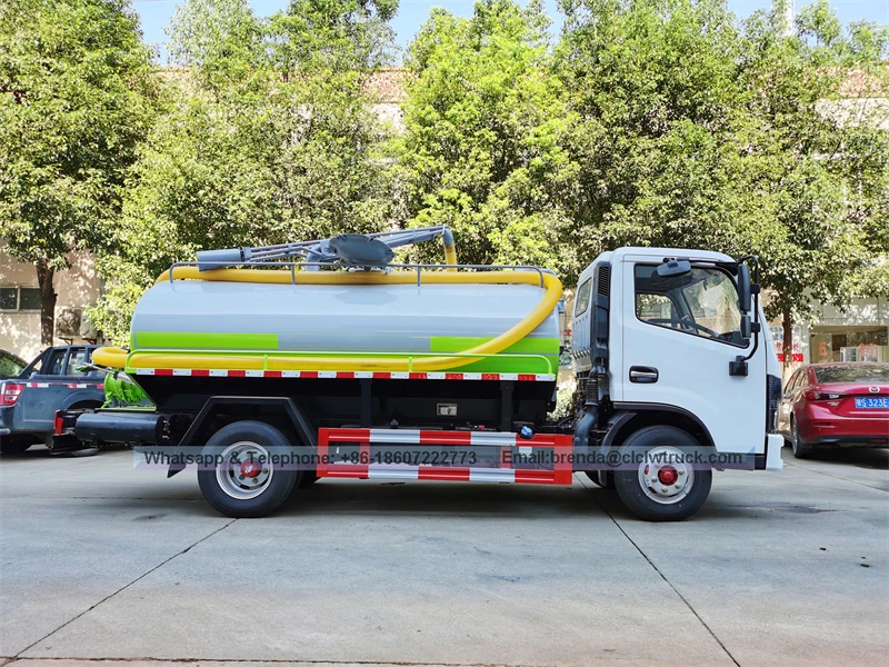 Dongfeng kaliwang kamay drive o kanang kamay drive 4x2 4x4 7cbm 7m3 7000l 7000 litro fecal suction truck presyo