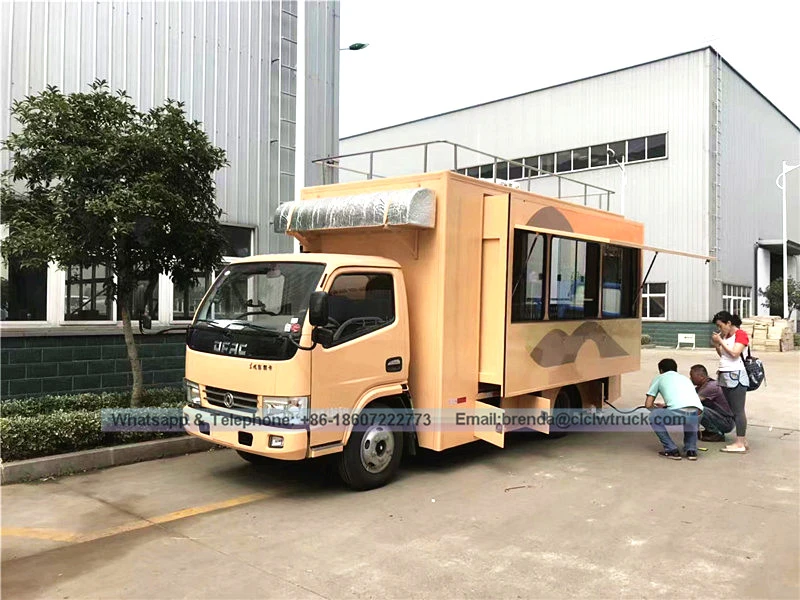 DongFeng ยี่ห้อ / รุ่น / มือถือไอศกรีมรถบรรทุก รถบรรทุกอาหารขายแฟชั่น