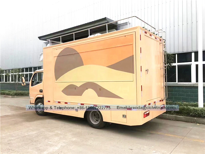 DongFeng ยี่ห้อ / รุ่น / มือถือไอศกรีมรถบรรทุก รถบรรทุกอาหารขายแฟชั่น