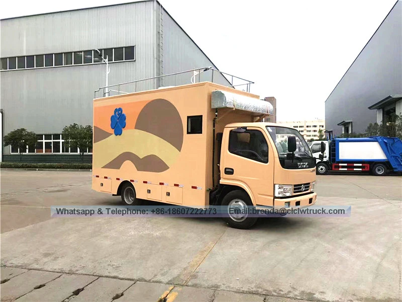 DongFeng ยี่ห้อ / รุ่น / มือถือไอศกรีมรถบรรทุก รถบรรทุกอาหารขายแฟชั่น