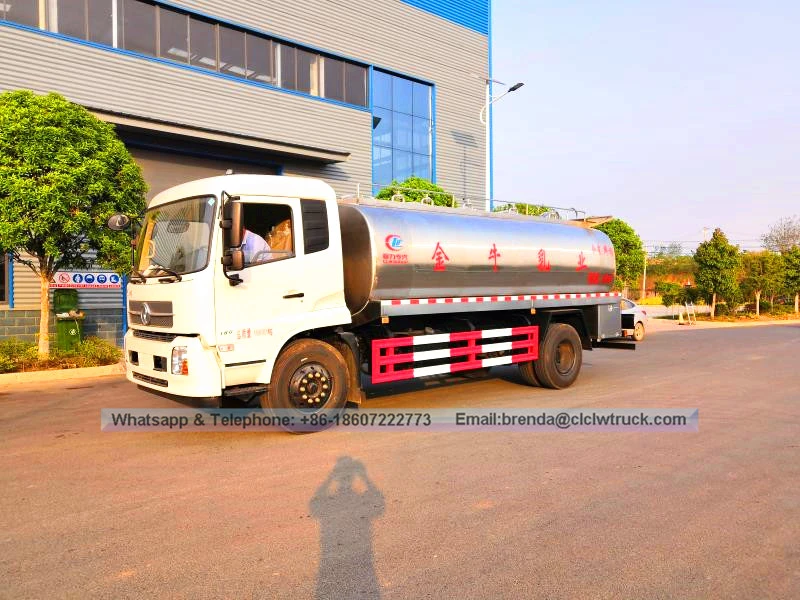 Dongfeng Kingrun 12CBM Sariwang Milk Transporting Truck