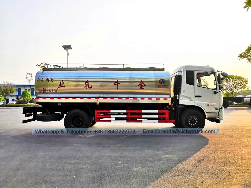 Dongfeng Kingrun 12CBM Sariwang Milk Transporting Truck