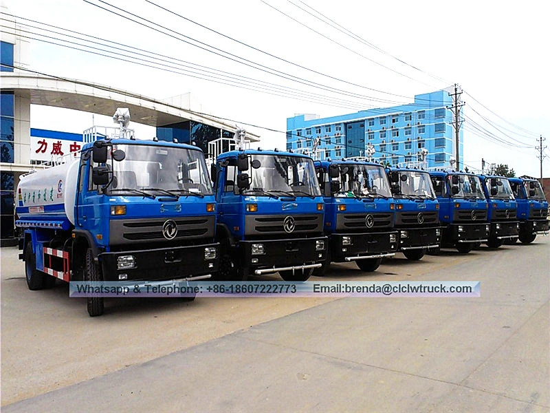 Dongfeng 15000liter Water Truck Supplier China, 4x2 15cbm Tagagawa ng Tanker Tanker Taker
