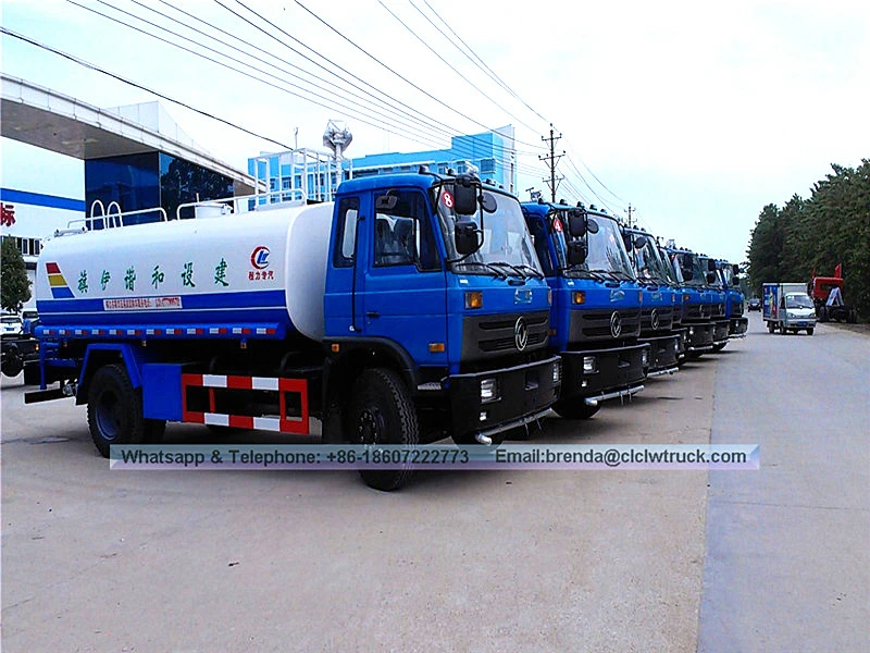 Dongfeng 15000liter Water Truck Supplier China, 4x2 15cbm Tagagawa ng Tanker Tanker Taker