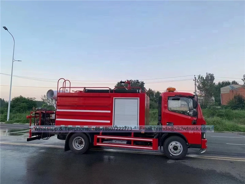 Dongfeng 4000 litros de bomberos de tanque de agua, 4x2 4cbm Fabricante de camiones de bomberos China