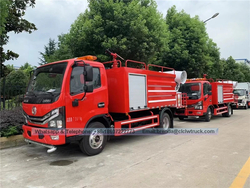 Dongfeng 4000 litros de bomberos de tanque de agua, 4x2 4cbm Fabricante de camiones de bomberos China