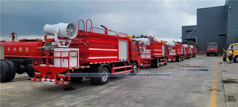 Dongfeng 4000 litros de bomberos de tanque de agua, 4x2 4cbm Fabricante de camiones de bomberos China