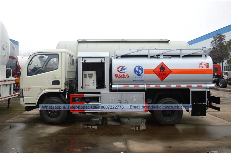 Dongfeng 4x2 5000L kecil lori tangki bahan api