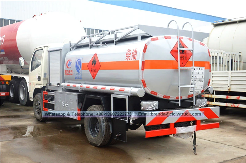 Dongfeng 4x2 5000L kecil lori tangki bahan api