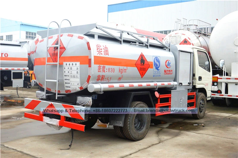 Dongfeng 4x2 5000L kecil lori tangki bahan api