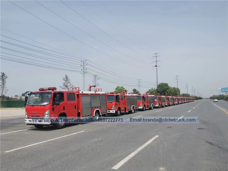 Isuzu 5000Liter ผู้ผลิตรถดับเพลิงจีนผู้จำหน่ายรถดับเพลิง 4x2 5Cbm