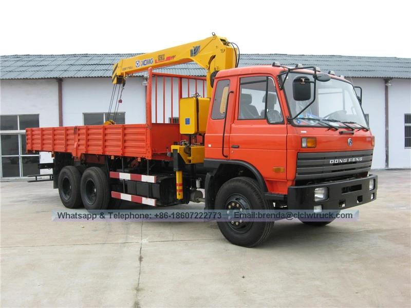 Dongfeng 6x4 8000kgs Boom Truck Mounted Crane, 8 tons Arm Crane Truck