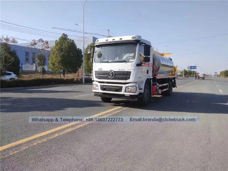 Shacman 8000-10000 ลิตรการกระจายแอสฟัลต์รถบรรทุก -10-12M ราคารถบรรทุกผู้จัดจำหน่ายแอสฟัลต์