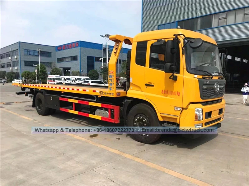 Dongfeng Kingrun 8ton wrecker tow flatbed truck