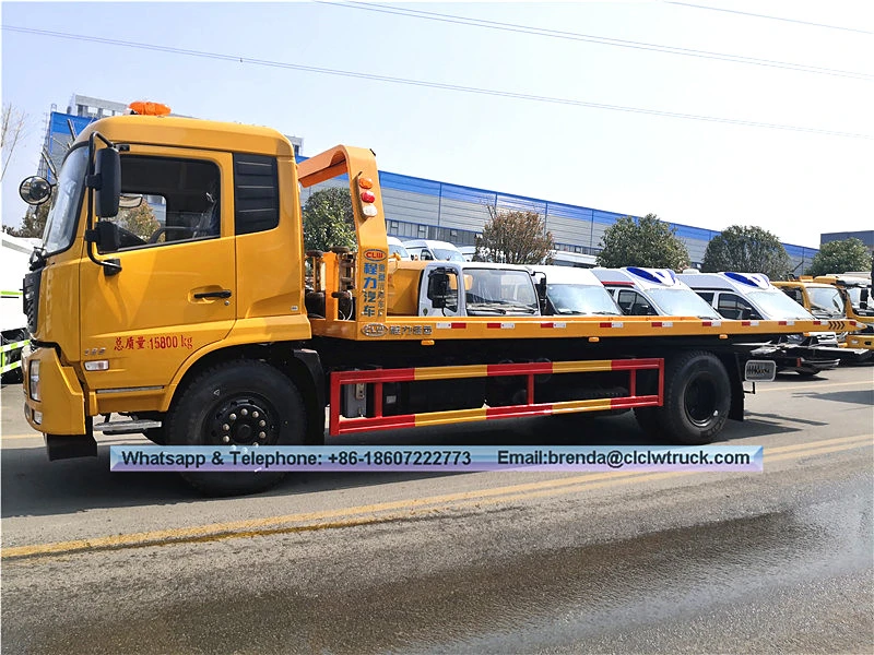 Dongfeng Kingrun 8ton wrecker tow flatbed truck