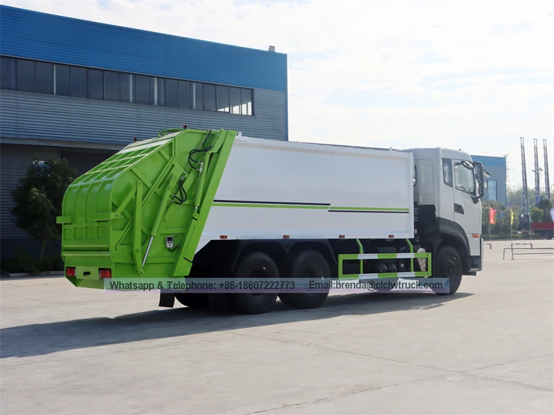 东风天龙6X4 20CBM压缩式垃圾车