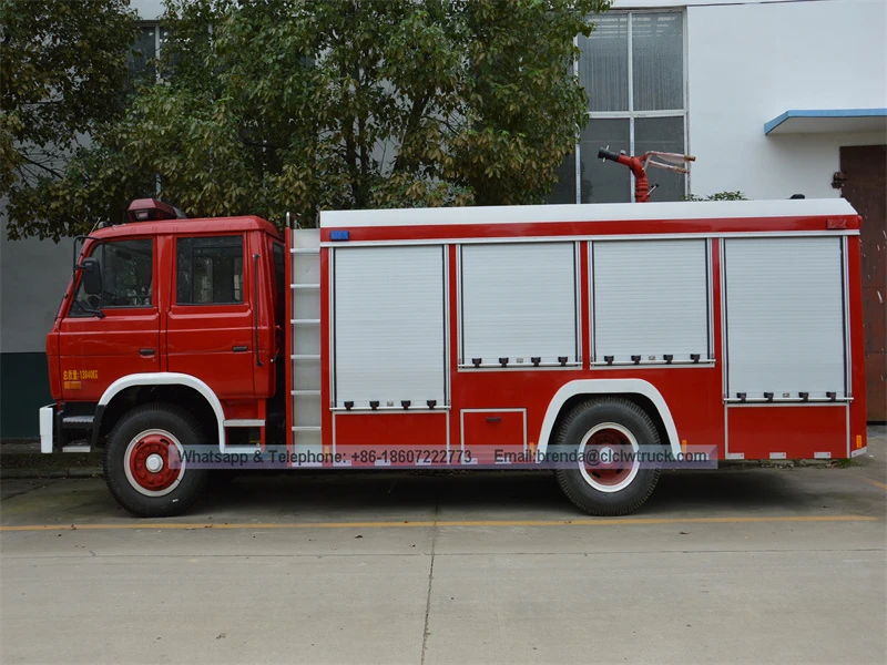 Dongfeng Fire Truck Water ความจุ 5000liter, Fire Fighting Truck Foam Papage 2000Liter, Fire Fighting Truck ราคาจีน
