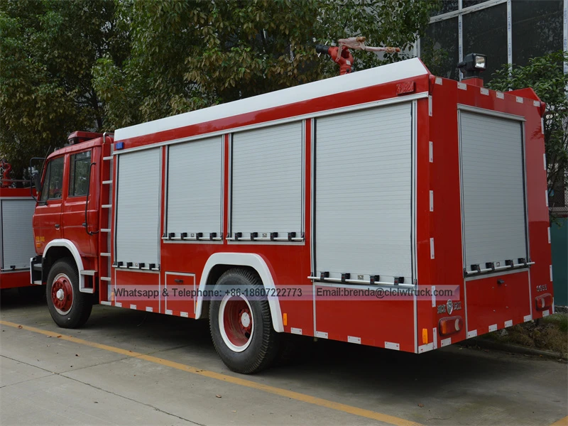 Dongfeng Fire Truck Water ความจุ 5000liter, Fire Fighting Truck Foam Papage 2000Liter, Fire Fighting Truck ราคาจีน