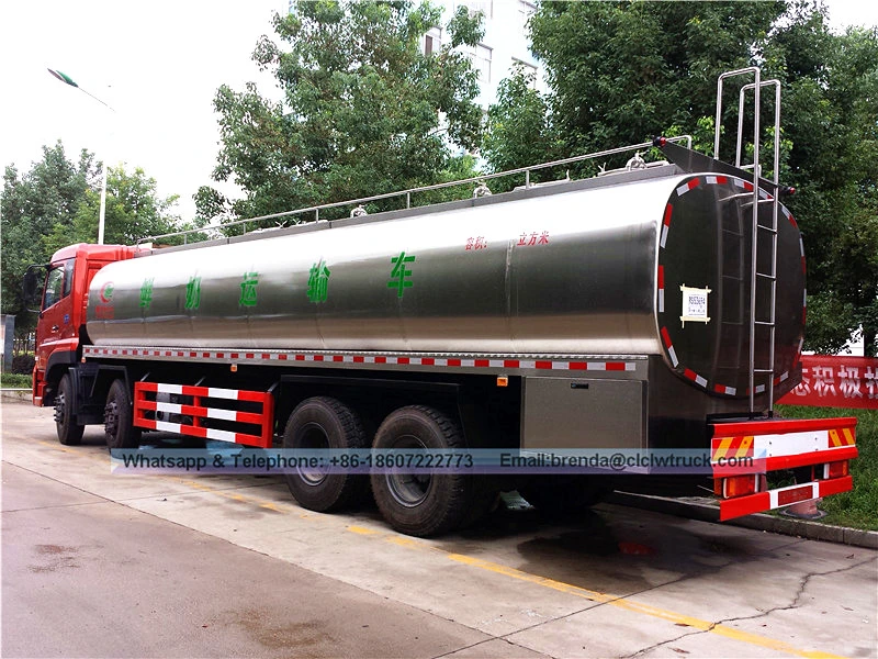 Dongfeng kinland 8x4 25CBM fresh milk transport trucks