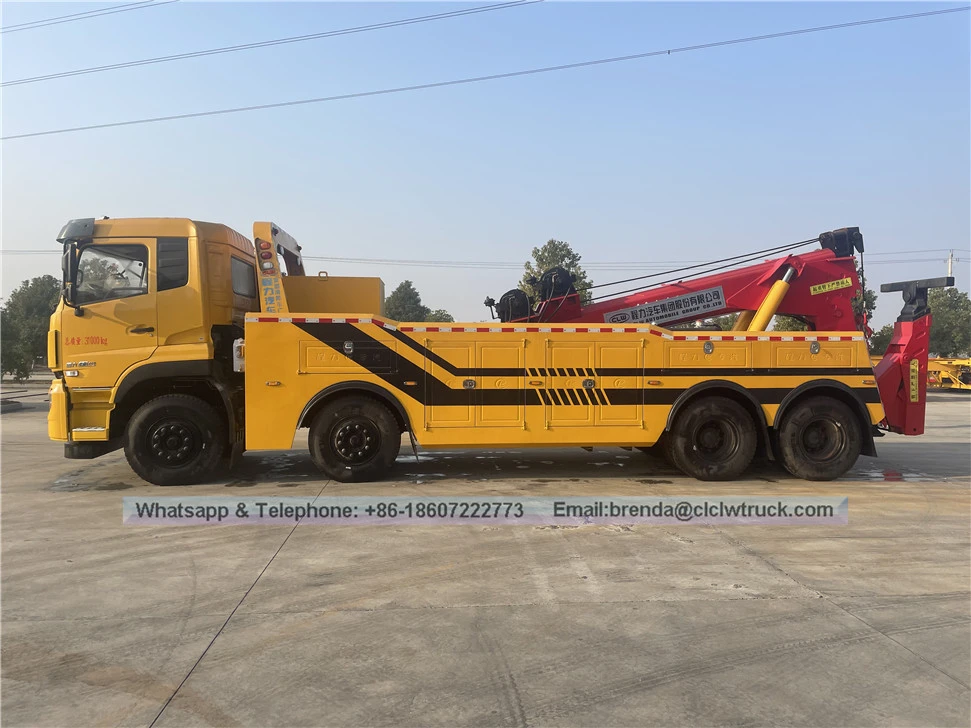 Dongfeng baru 8x4 Heavy Duty Rotator Wrecker Truck 50ton Heavy Duty Wrecker Tow Truck untuk dijual