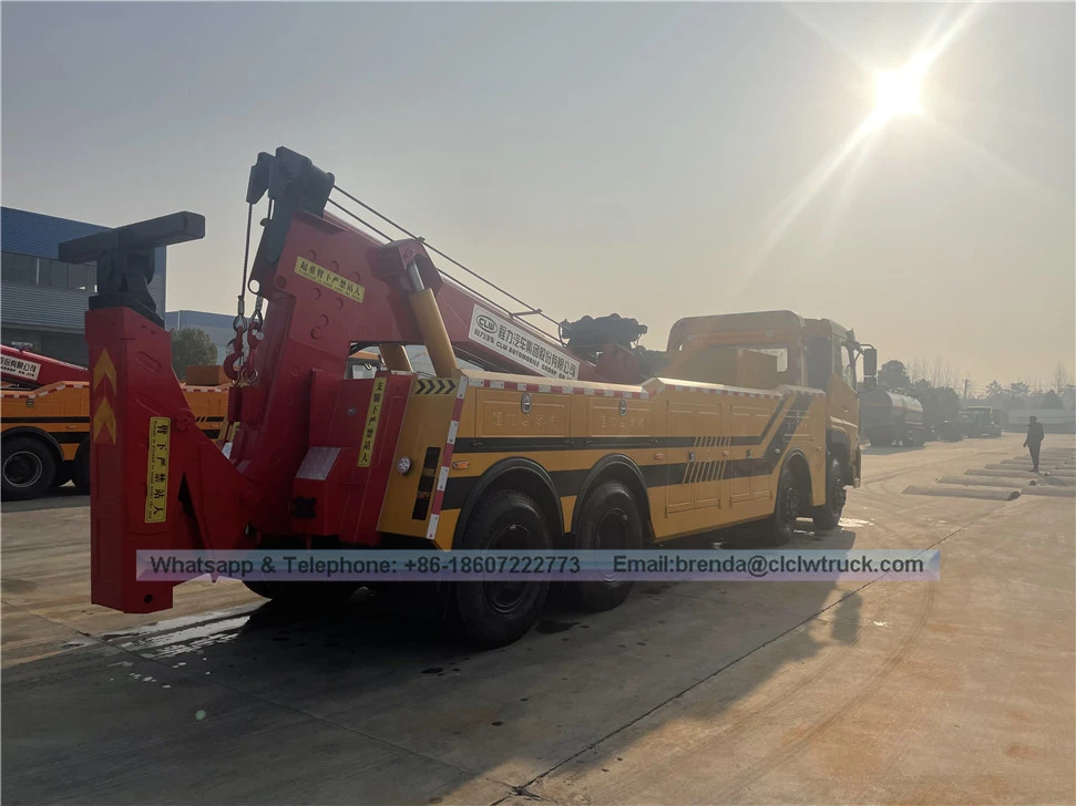 Dongfeng baru 8x4 Heavy Duty Rotator Wrecker Truck 50ton Heavy Duty Wrecker Tow Truck untuk dijual