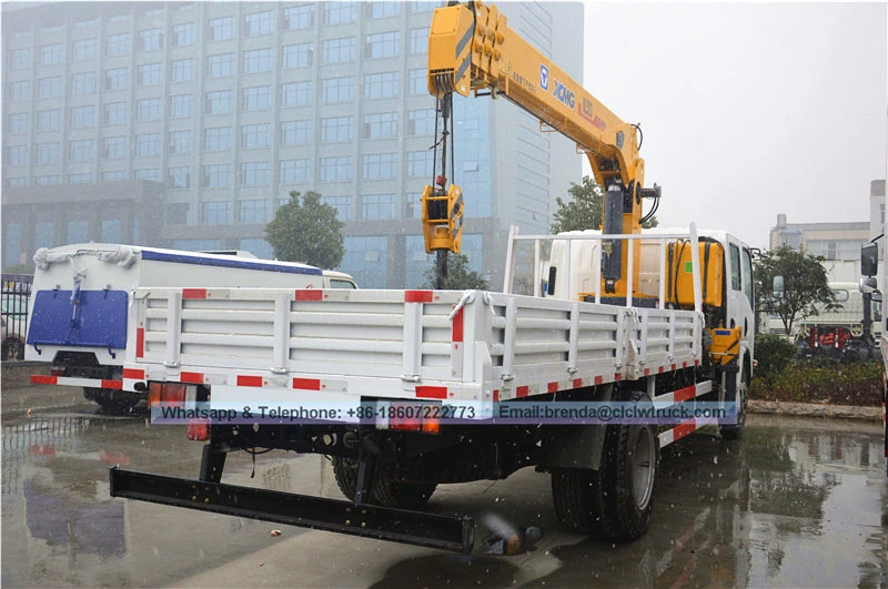 Isuzu Double Cabin Telescopic Boom Construction Machine 2 Ton Truck Mounted Crane 3.2ton truck na may engine crane