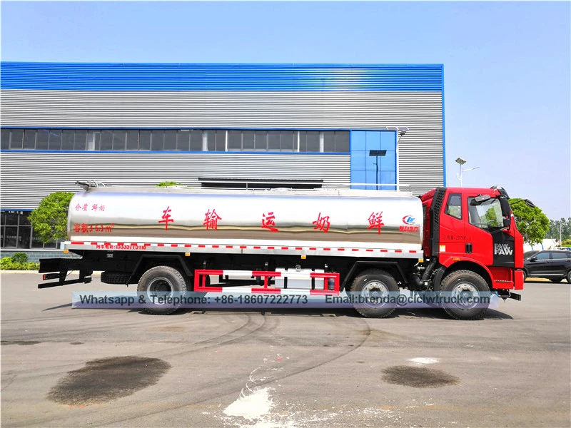 FAW 20000liter Milk Tank Truck 20tons Sariwang Milk Tanker Transportation Truck Presyo
