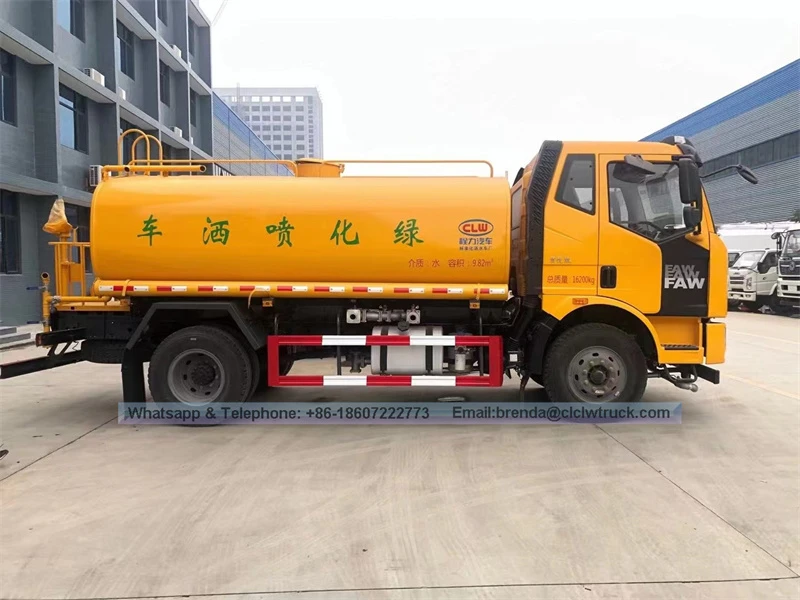 Nhà cung cấp xe tải nước FAW 4x2 10000liter Trung Quốc