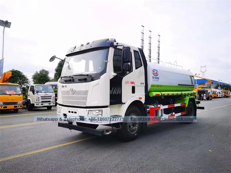 Nhà cung cấp xe tải nước FAW 4x2 10000liter Trung Quốc