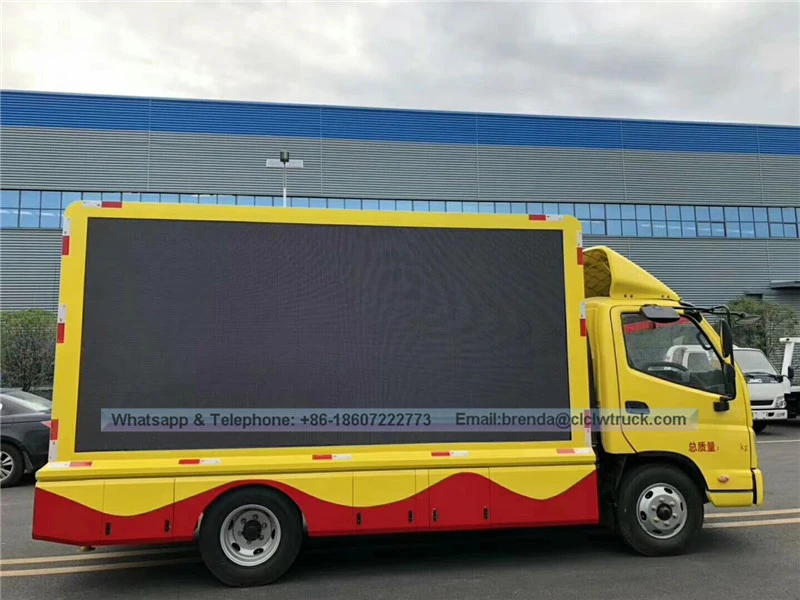 FOTON Brand  mobile LED truck with P5, P6, P4 screen for sale,Led advertising vehicle