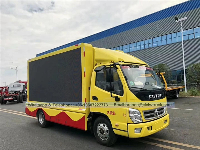 FOTON Brand  mobile LED truck with P5, P6, P4 screen for sale,Led advertising vehicle
