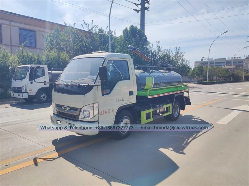 Foton Mini Sewage Suction Vehicle Sludge Transportation Truck