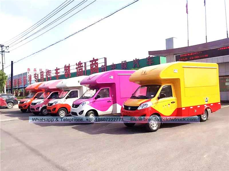 Foton Trumps alimentaires mobiles multifonction, fournisseurs de camions de restauration Chine, chariot de crème glacée.