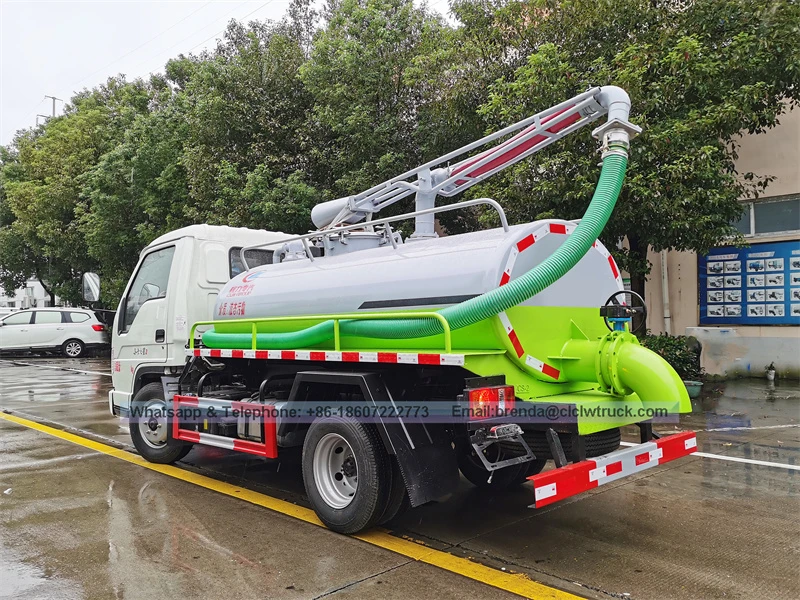 Foton 3000liters maliit na fecal suction truck na ibinebenta