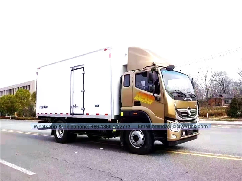 شاحنة فوتون 5-6 طن شاحنة الثلاجة للحوم والأسماك