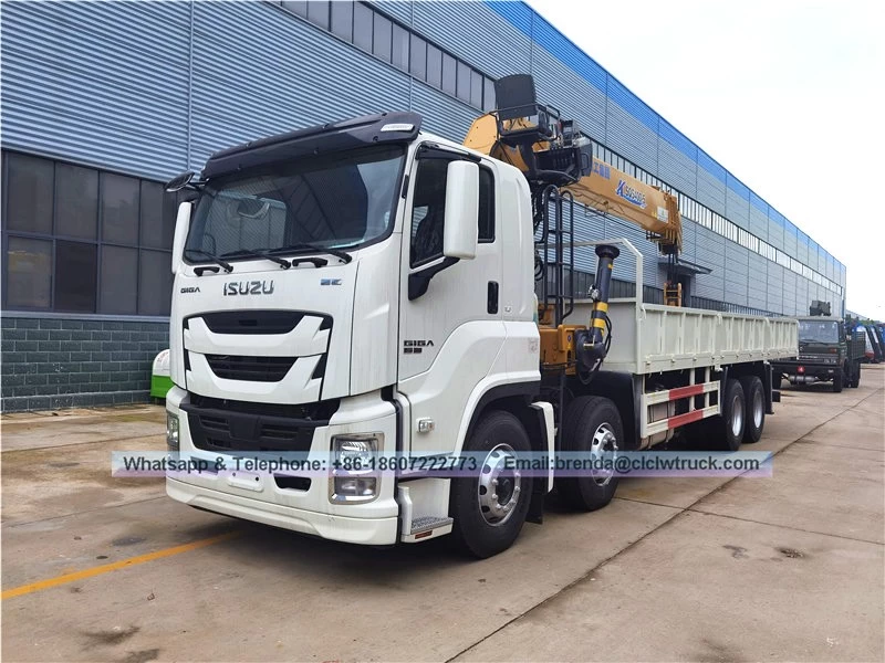 चीन जापान isuzu vc61 8x4 टाइप 12 पहियों भारी शुल्क 20tons 25tons ट्रक घुड़सवार क्रेन उत्पादक