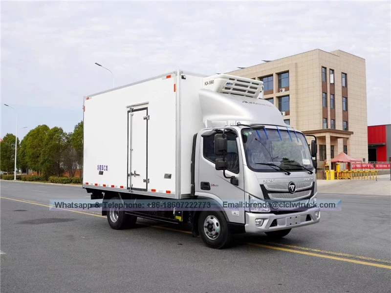 Foton-Aumark Refrigerator Truck fournisseur Chine, Camion de cargaison de réfrigérateur 5 tonnes, camion de cargaison de réfrigérateur 4x2, camion de réfrigérateur