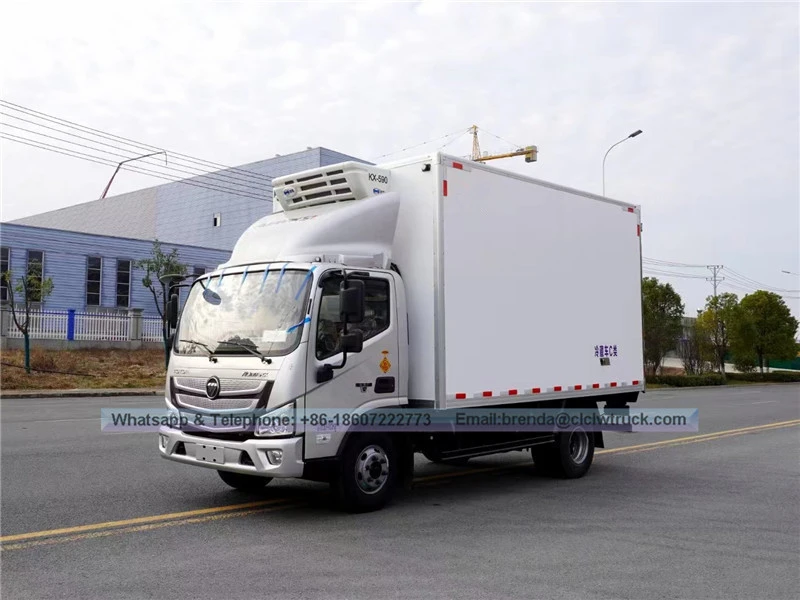 Foton-Aumark Refrigerator Truck fournisseur Chine, Camion de cargaison de réfrigérateur 5 tonnes, camion de cargaison de réfrigérateur 4x2, camion de réfrigérateur